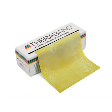 Theraband Jaune - Résistance Light parfaite pour les exercices de renforcement musculaire légers et la rééducation progressive.